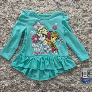 Disney Frozen Toddler Shirt size 2T Elsa Anna Sisters Strong Bond New